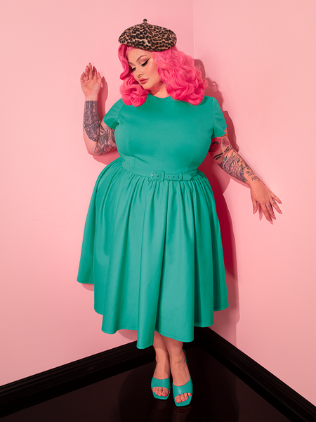 Avon Swing Dress in Aqua Retro Style Dresses – Vixen by