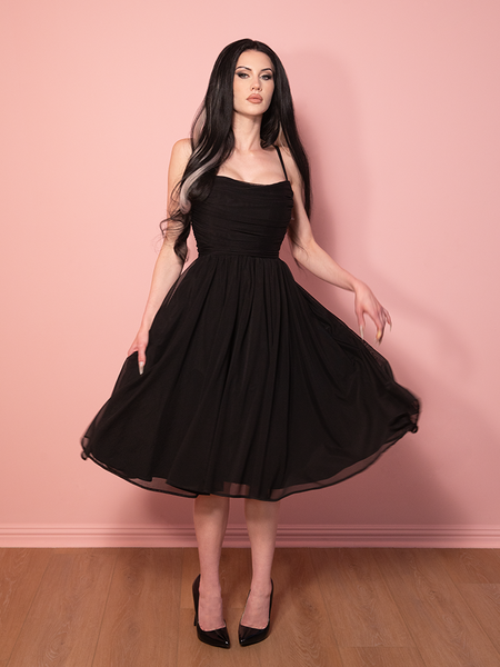 Bandage Corset Swing Dress with Bolero in Black | Vintage Swing