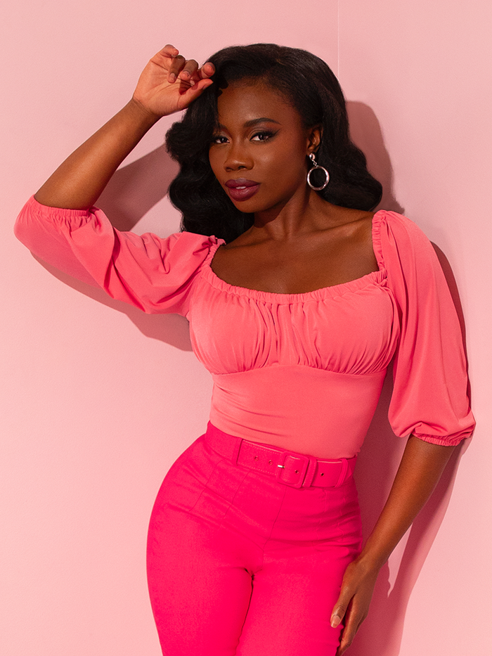 Vacation Blouse in Candy Pink - Vixen by Micheline Pitt