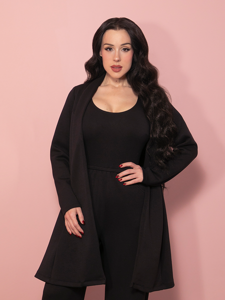 Cozy Cardigan Coat in Black | Vintage Inspired Clothing – Vixen by