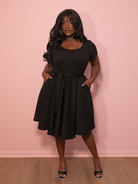 Cozy Swing Dress in Black - Vixen by Micheline Pitt