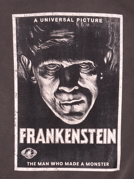 Lochie - 60sヴィンテージスウェット itimi jantiques hooked FRANKENSTEIN™ Vintage Movie Poster Sweatshirt in Black | Washed