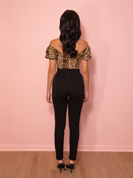 PRE-ORDER - Cigarette Pants in Black Ponte - Vixen by Micheline Pitt