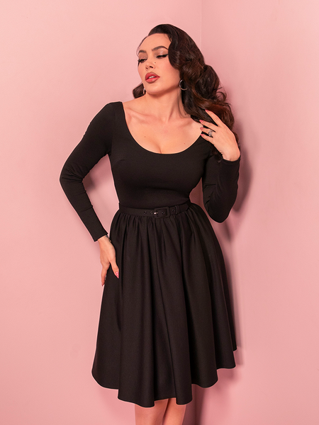 Troublemaker Swing Dress in Raven Black | Retro Clothing – Vixen Troublemaker Swing Dress in Raven Black | Retro Clothing – Vixen