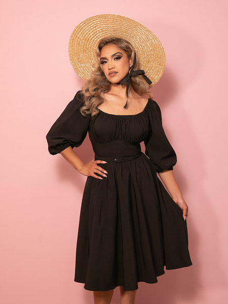 Vacation Dress in Black | Retro Dresses – Vixen by Micheline Pitt