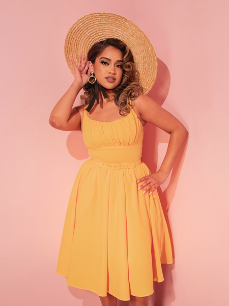 Ingenue Dress in Yellow | Retro Dress – Vixen by Micheline Pitt