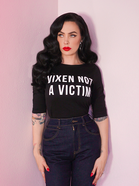 Vixen Not A Victim T-shirt- Vixen by Micheline Pitt
