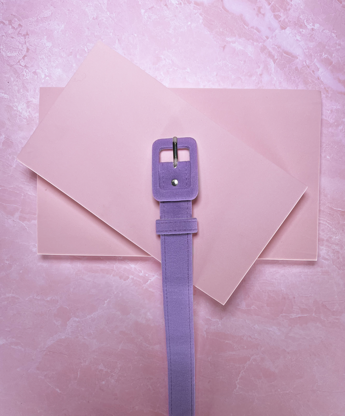 1" Belt in Lavender Ponte - Vixen by Micheline Pitt