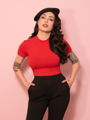NEW FIT - Bad Girl Crop Top in Red - Vixen by Micheline Pitt