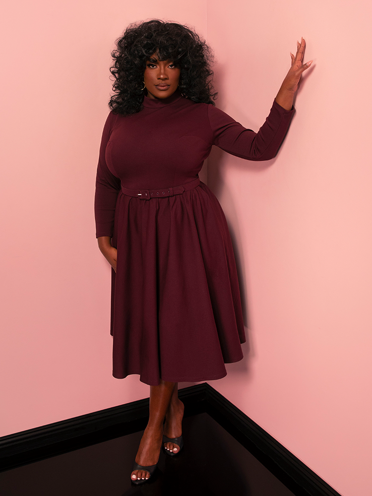Bad Girl Swing Dress in Merlot | Vintage Inspired Clothing – Vixen Bad Girl Swing Dress in Merlot | Vintage Inspired Clothing – Vixen