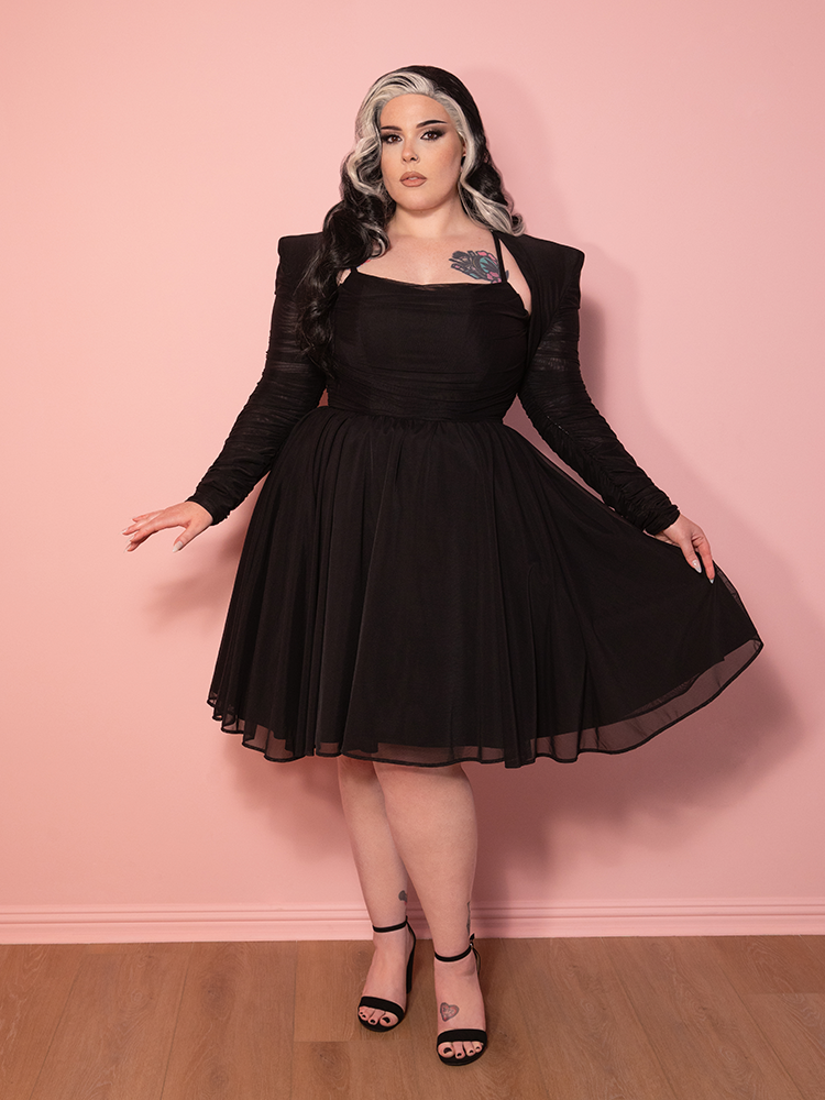 Final Pre-Order - Bandage Corset Swing Dress in Black - Vixen by Micheline Pitt M Final Pre-Order - Bandage Corset Swing Dress in Black - Vixen by Micheline Pitt M