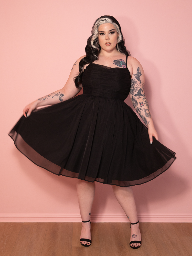 black corset floral swing dress Halter Corset Floral Dress Black