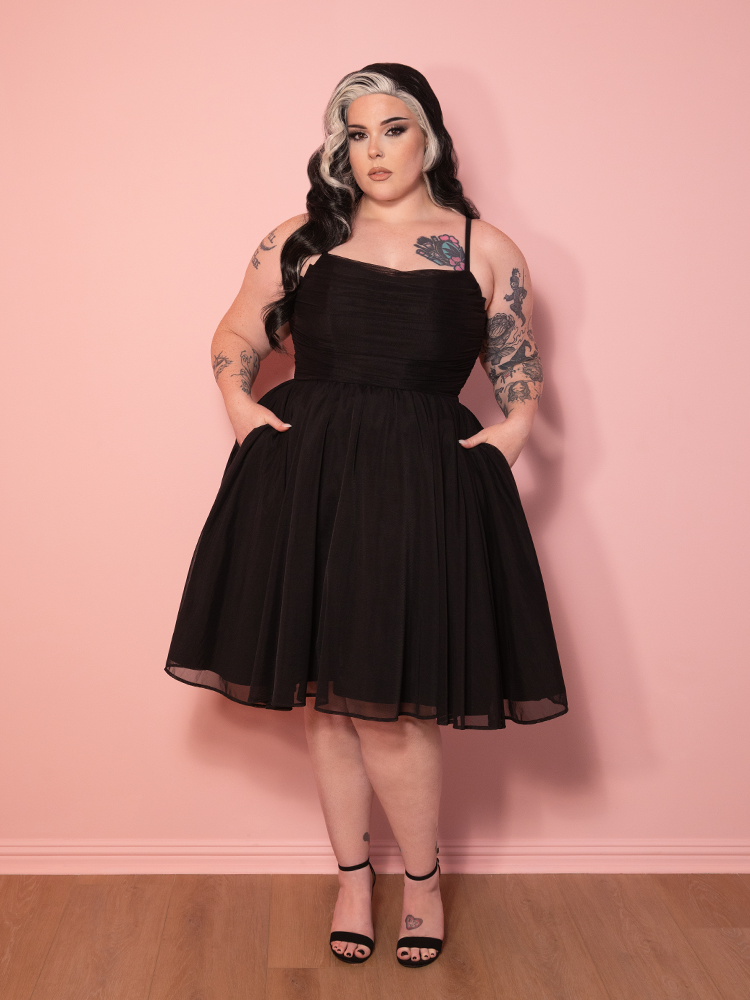 black a line swing dress OWIN Women's Black Floral Lace Flared A-Line Swing Dress Size M
