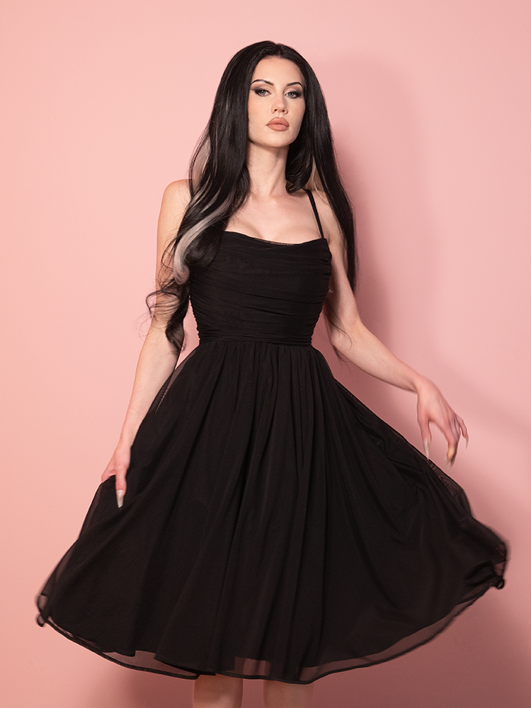 Final Pre-Order - Bandage Corset Swing Dress in Black - Vixen by Micheline Pitt M Final Pre-Order - Bandage Corset Swing Dress in Black - Vixen by Micheline Pitt M