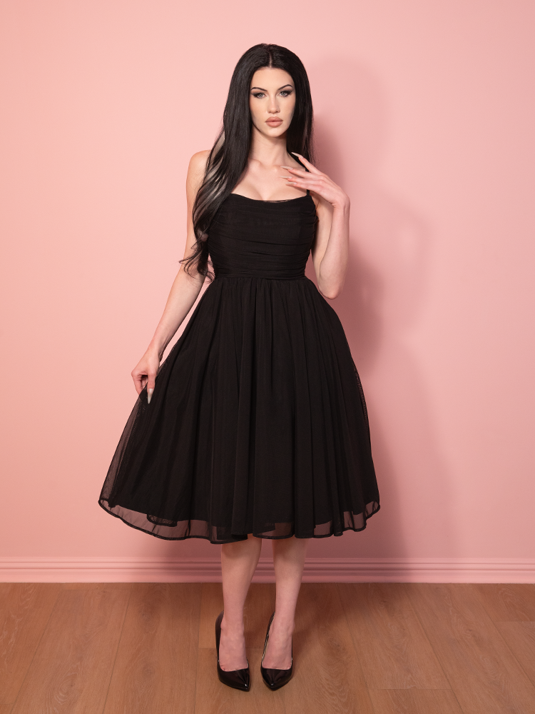 FINAL PRE-ORDER - Bandage Corset Swing Dress in Black - Vixen by Micheline Pitt M FINAL PRE-ORDER - Bandage Corset Swing Dress in Black - Vixen by Micheline Pitt M