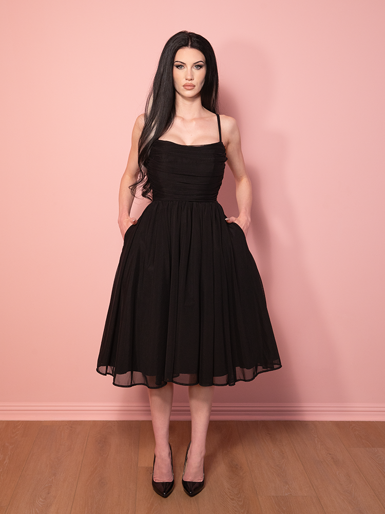 FINAL PRE-ORDER - Bandage Corset Swing Dress in Black - Vixen by Micheline Pitt M FINAL PRE-ORDER - Bandage Corset Swing Dress in Black - Vixen by Micheline Pitt M