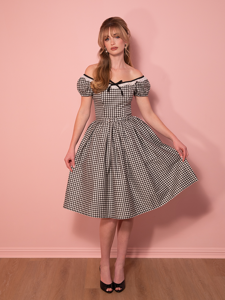 Bardot Beauty Swing Dress in Black Gingham Bardot Beauty Swing Dress in Black Gingham