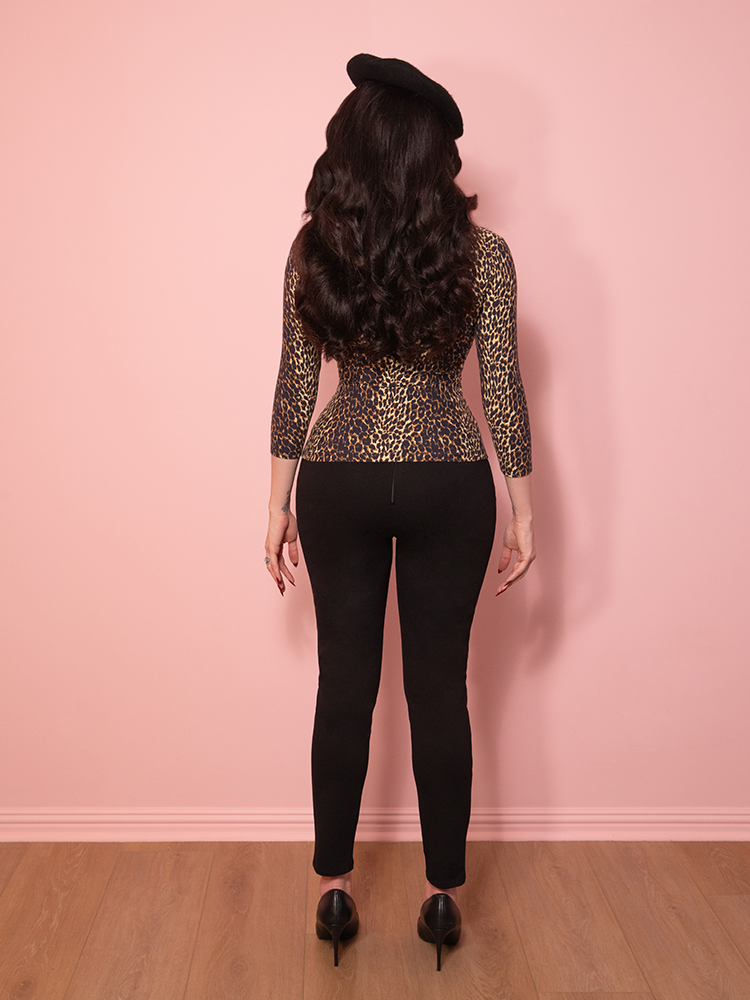 Cigarette Pants in Black Ponte - Vixen by Micheline Pitt