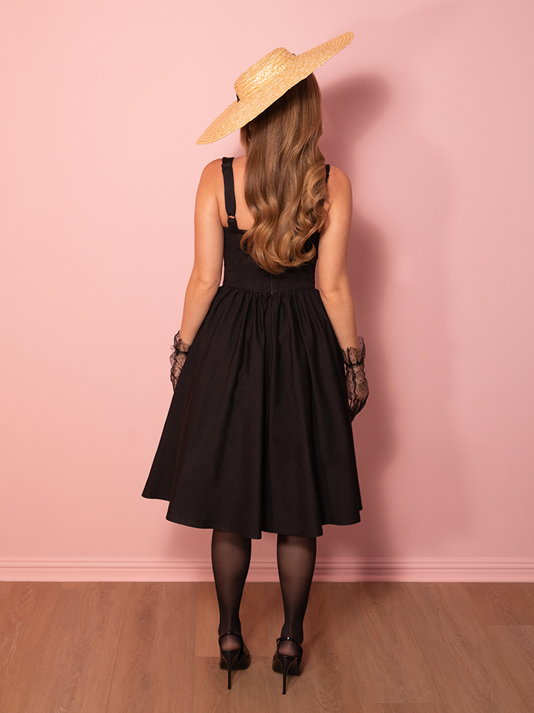 PRE-ORDER - Bombshell Swing Dress in Black - Vixen by Micheline Pitt L PRE-ORDER - Bombshell Swing Dress in Black - Vixen by Micheline Pitt L