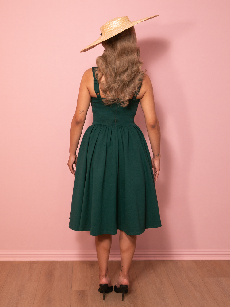 Bombshell Swing Dress in Hunter Green - Vixen by Micheline Pitt S Bombshell Swing Dress in Hunter Green - Vixen by Micheline Pitt S