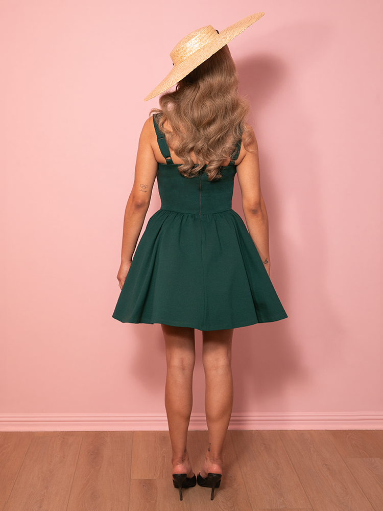 PRE-ORDER - Bombshell Swing Dress in Hunter Green MINI - Vixen by Micheline Pitt