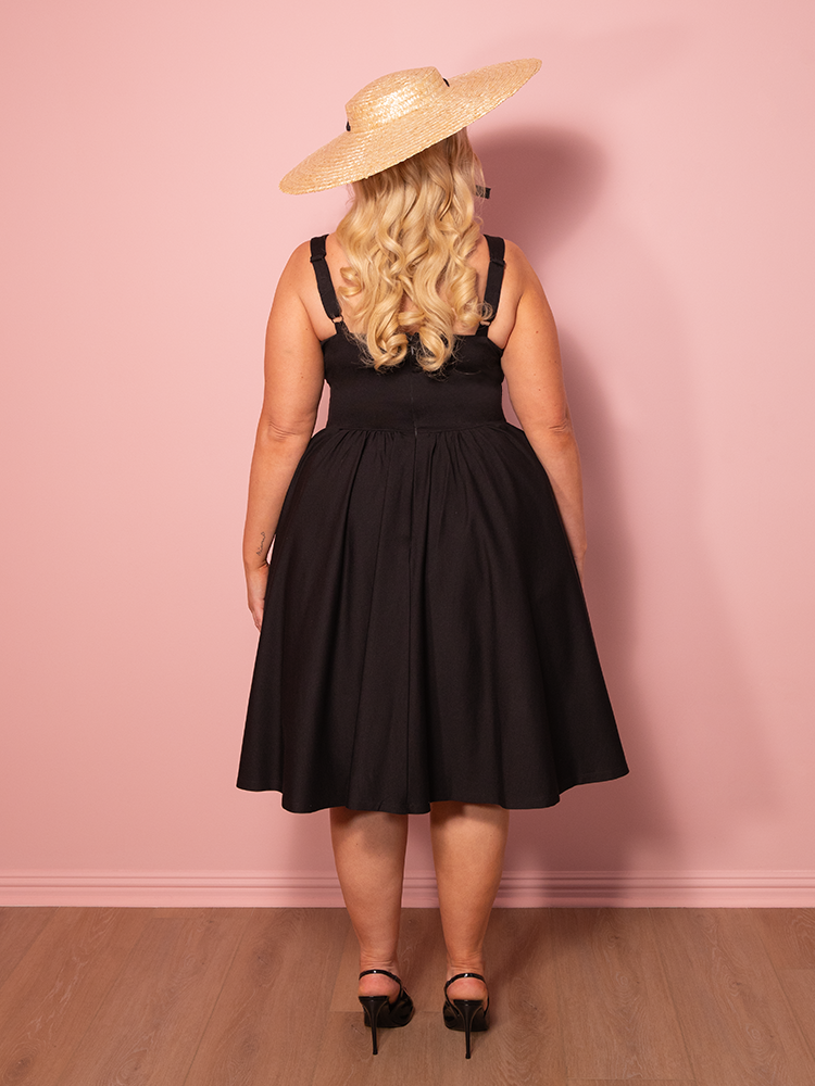 PRE-ORDER - Bombshell Swing Dress in Black - Vixen by Micheline Pitt L PRE-ORDER - Bombshell Swing Dress in Black - Vixen by Micheline Pitt L
