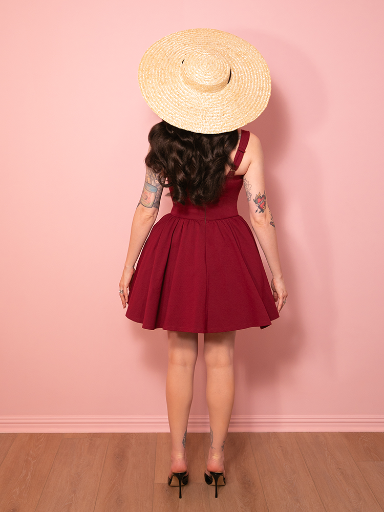 PRE-ORDER - Bombshell Swing Dress in Ruby Red MINI - Vixen by Micheline Pitt