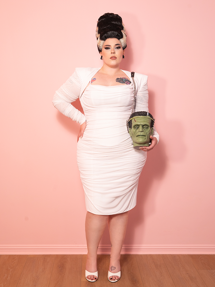 Final Pre-Order - Universal Monsters: Bride of Frankenstein Bandage Corset Wiggle Dress in White XL Final Pre-Order - Universal Monsters: Bride of Frankenstein Bandage Corset Wiggle Dress in White XL