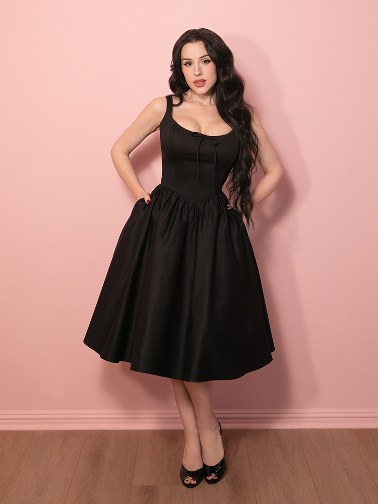 PRE-ORDER - Cottage Corset Dress in in Black