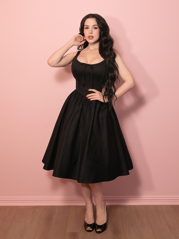 PRE-ORDER - Cottage Corset Dress in in Black PRE-ORDER - Cottage Corset Dress in in Black