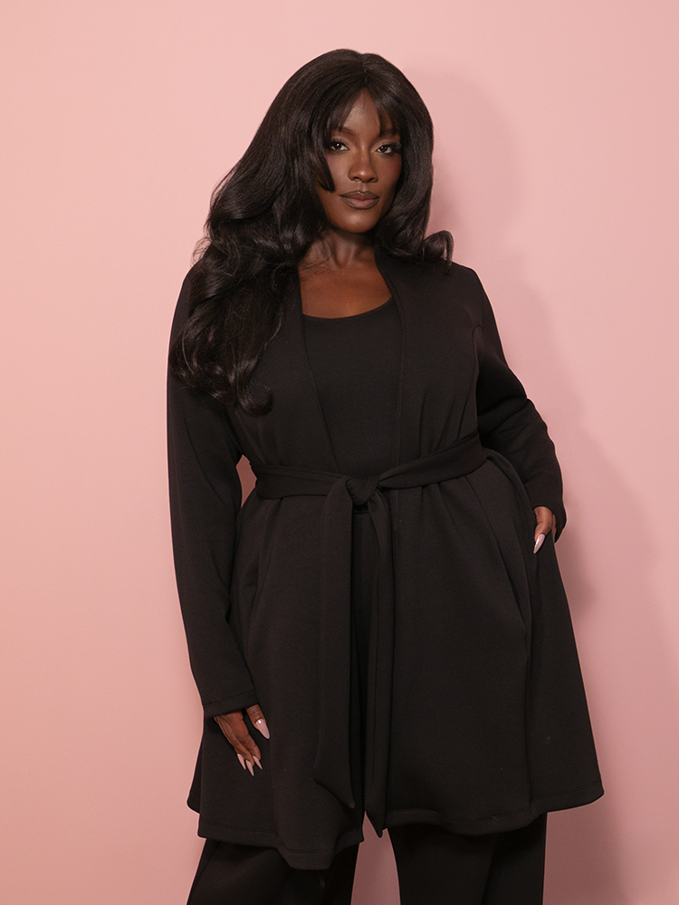 PRE-ORDER - Cozy Cardigan Coat in Black - Vixen by Micheline Pitt