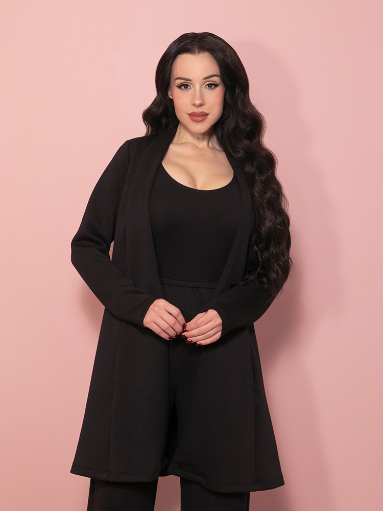 PRE-ORDER - Cozy Cardigan Coat in Black - Vixen by Micheline Pitt