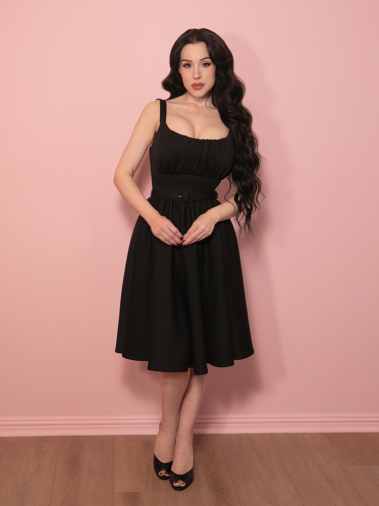 PRE-ORDER - Cozy Ingenue Dress in Black - Vixen by Micheline Pitt