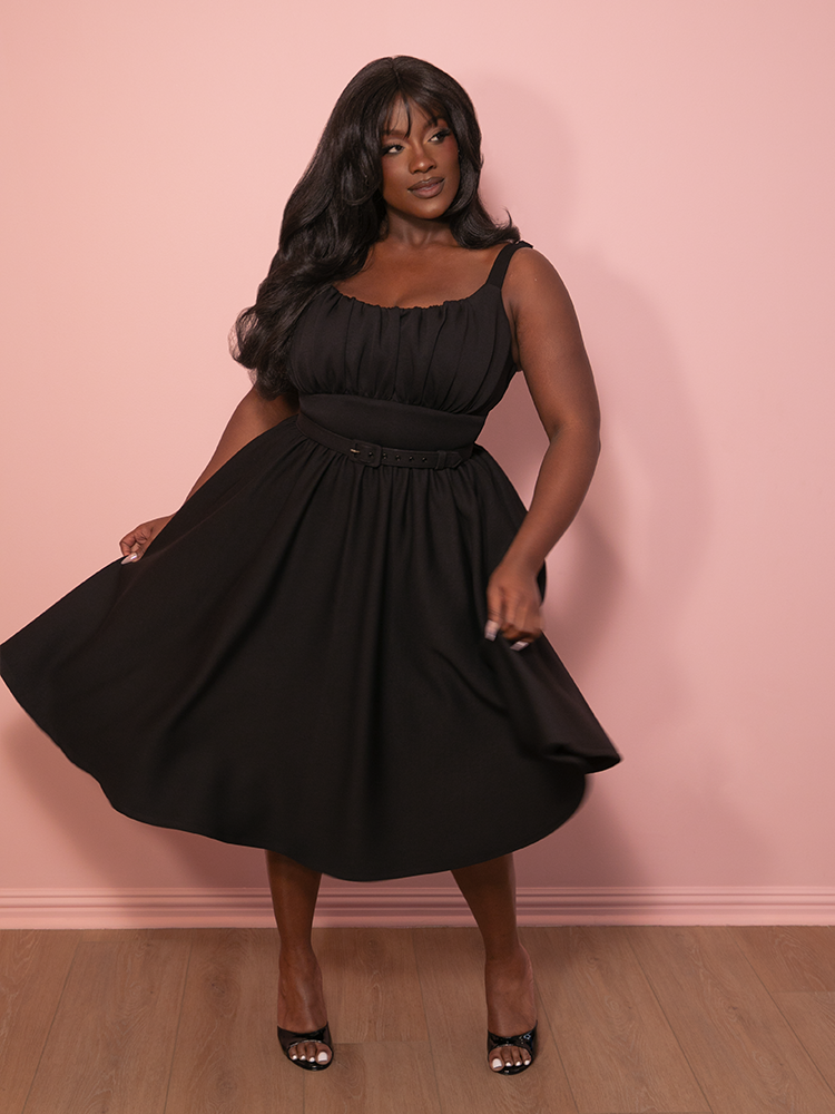 PRE-ORDER - Cozy Ingenue Dress in Black - Vixen by Micheline Pitt