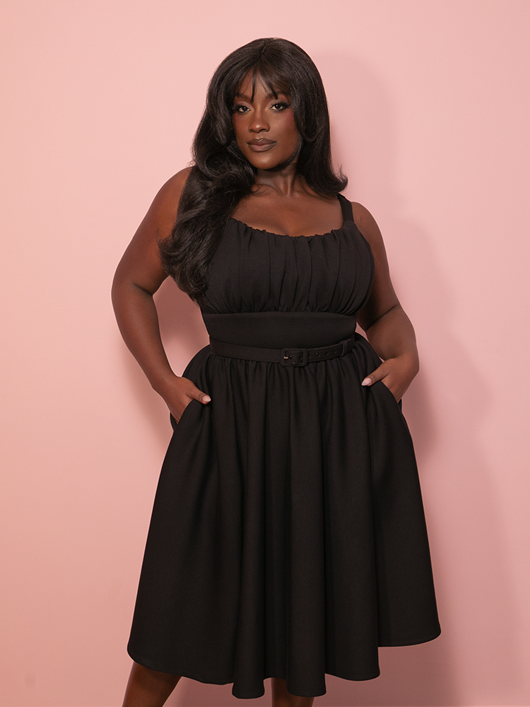 PRE-ORDER - Cozy Ingenue Dress in Black - Vixen by Micheline Pitt