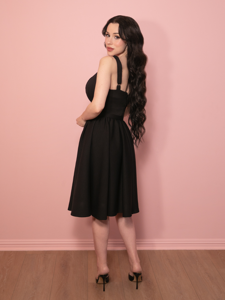 PRE-ORDER - Cozy Ingenue Dress in Black - Vixen by Micheline Pitt