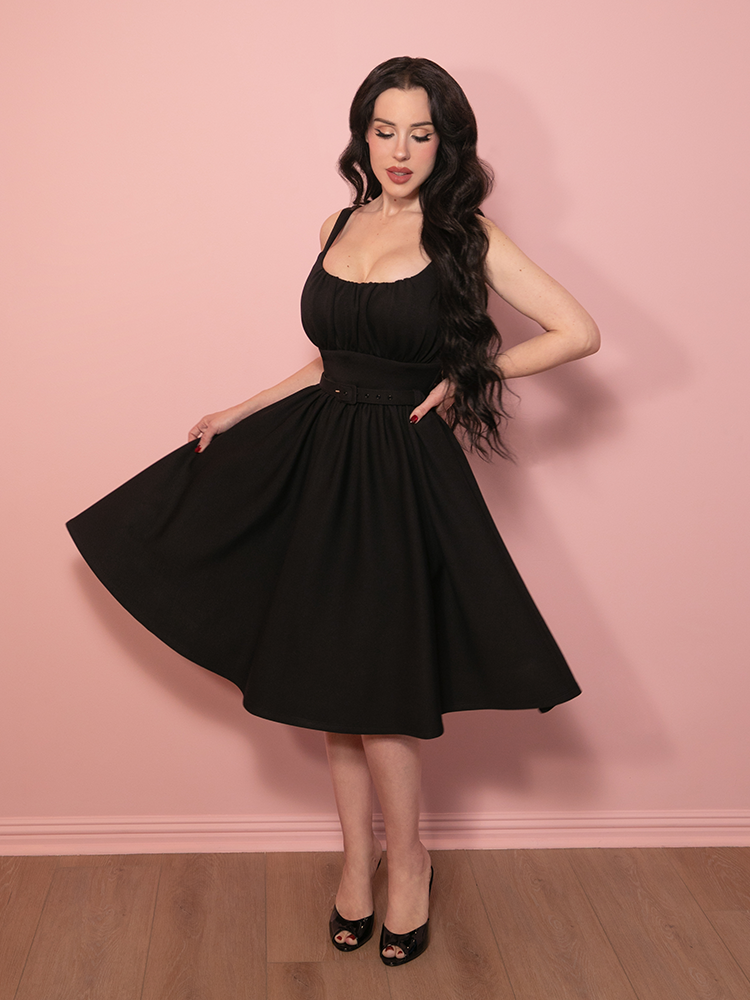 PRE-ORDER - Cozy Ingenue Dress in Black - Vixen by Micheline Pitt