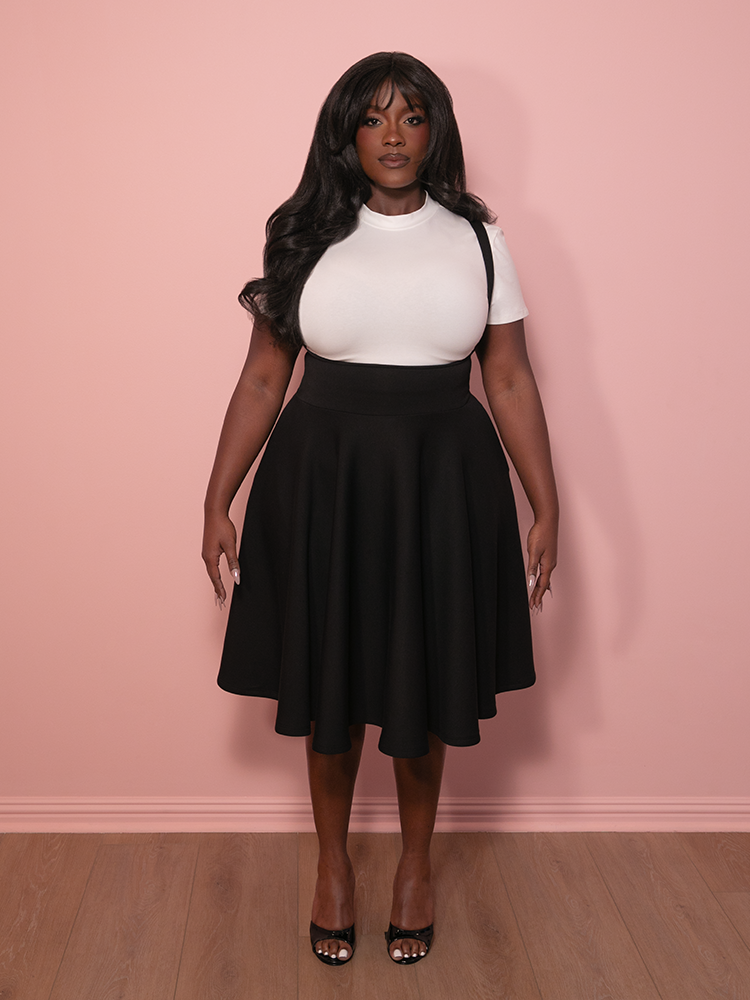 PRE-ORDER - Cozy Skater Skirt Jumper in Black - Vixen by Micheline Pitt
