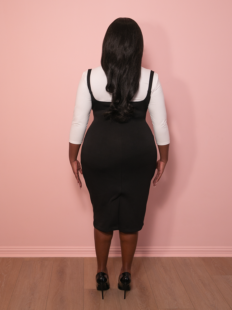 PRE-ORDER - Cozy Wiggle Skirt Jumper in Black - Vixen by Micheline Pitt