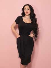 Cozy Wiggle Dress in Black - Vixen by Micheline Pitt