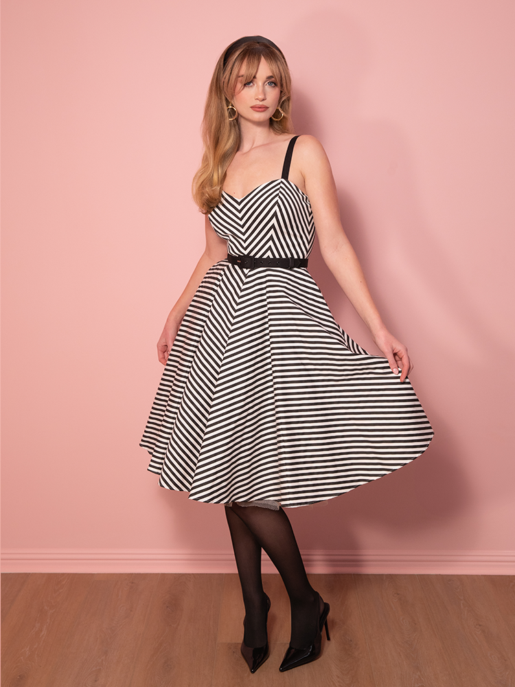 Dollface Dress in Black and White - Vixen by Micheline Pitt