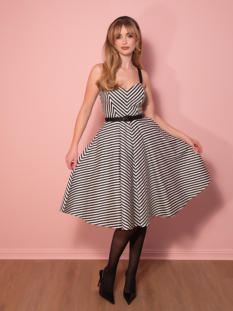 Dollface Dress in Black and White - Vixen by Micheline Pitt