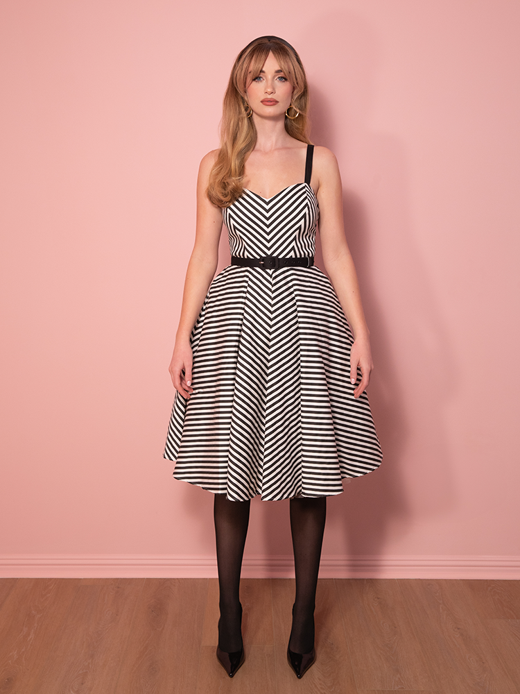 Dollface Dress in Black and White - Vixen by Micheline Pitt