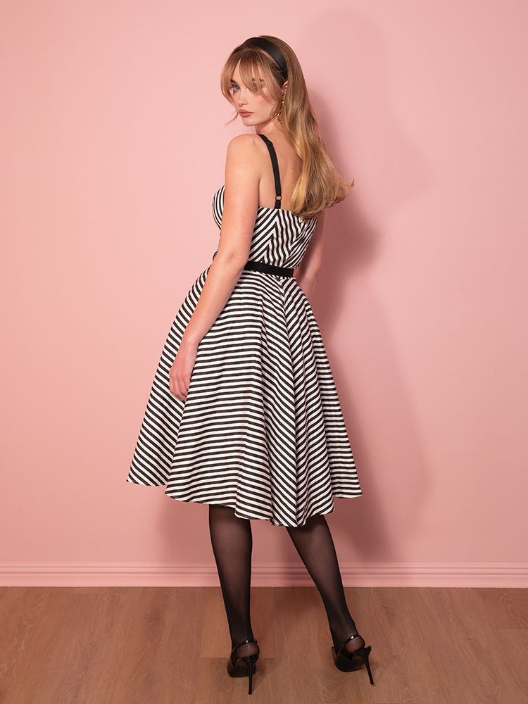 Dollface Dress in Black and White - Vixen by Micheline Pitt