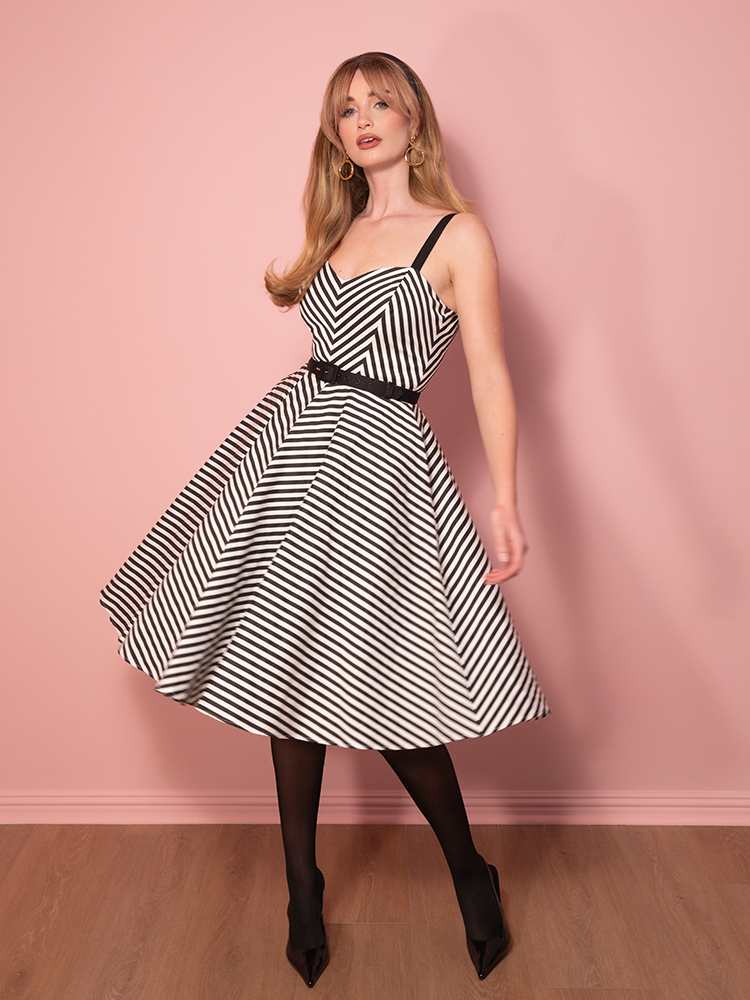 Dollface Dress in Black and White - Vixen by Micheline Pitt