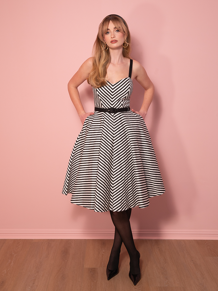 Dollface Dress in Black and White - Vixen by Micheline Pitt