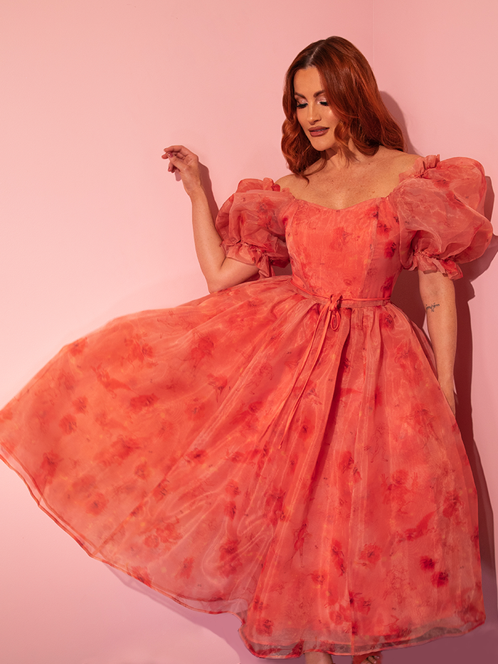PRE-ORDER - LABYRINTH™ Fairytale Gown in Tangerine Fireys Print