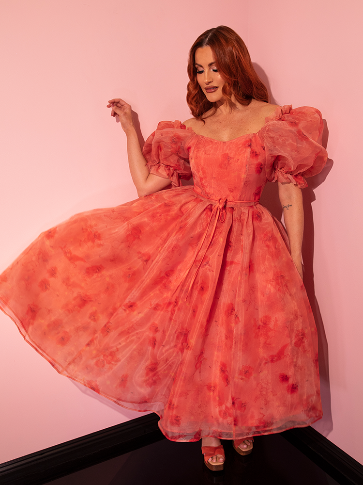 PRE-ORDER - LABYRINTH™ Fairytale Gown in Tangerine Fireys Print