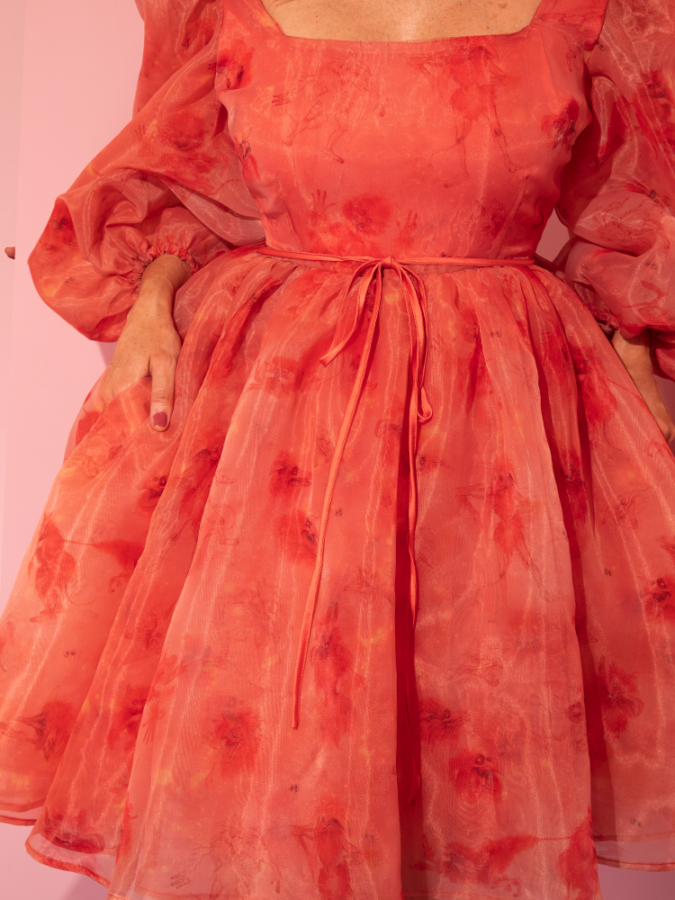 PRE-ORDER - LABYRINTH™ Dolly Dress in Tangerine Fireys Print