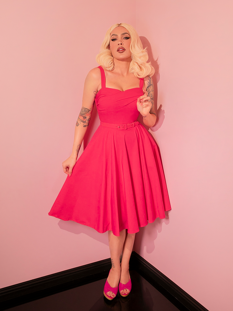 Womens Dresses Hot Pink Swing Dress 1950s Red Unique Vintage Dresses Pre-Order Jawbreaker Swing Dress Womens Dresses Hot Pink Swing Dress 1950s Red Unique Vintage Dresses Pre-Order Jawbreaker Swing Dress